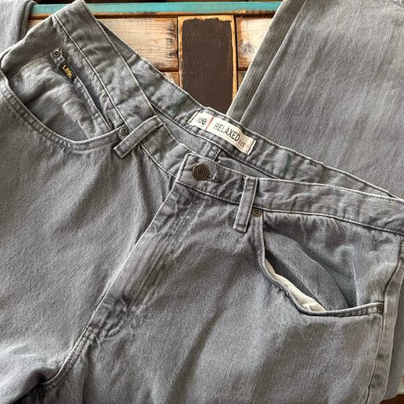 LEE vintage jeans relaxed fit REWORKED upcycled modified re worked 38 x 30 mens - Picture 11 of 16